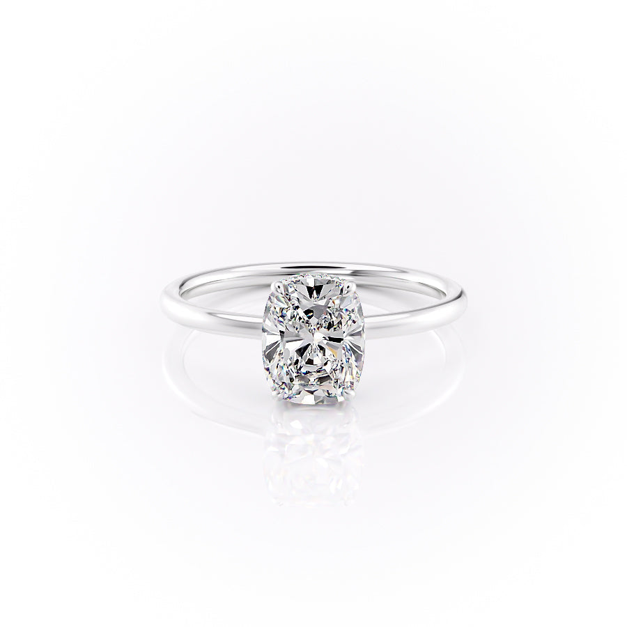 The Aline Set With A 3 Carat Elongated Cushion Lab Diamond
