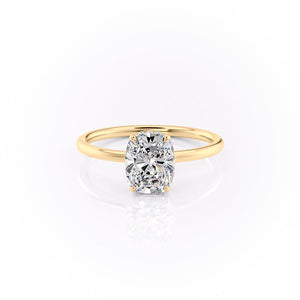 The Aline Set With A 2 Carat Elongated Cushion Lab Diamond