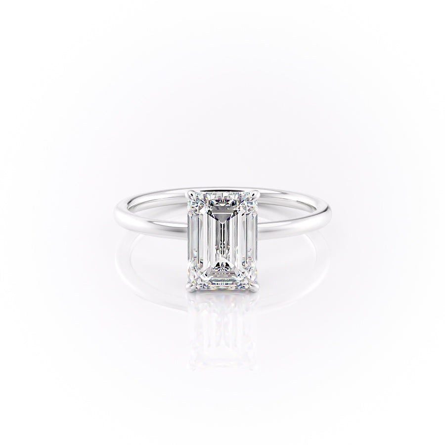 The Aline Set With A 4.5 Carat Emerald Moissanite