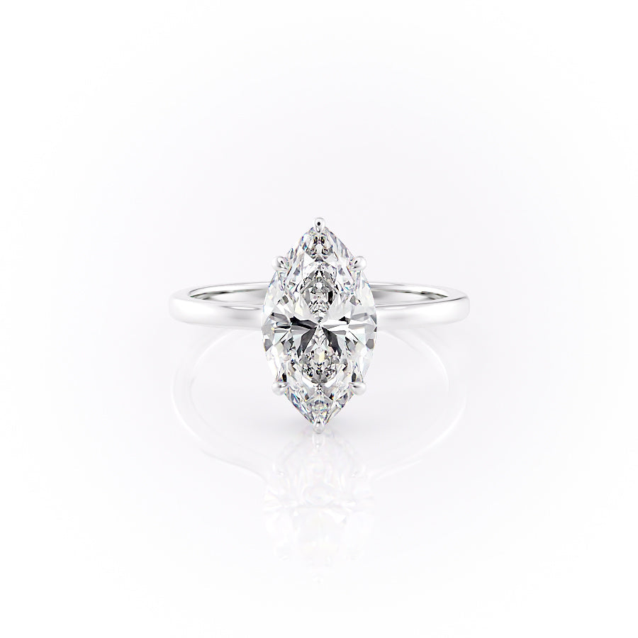 The Aline Set With A 1.5 Carat Marquise Lab Diamond