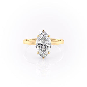 The Aline Set With A 3 Carat Marquise Lab Diamond