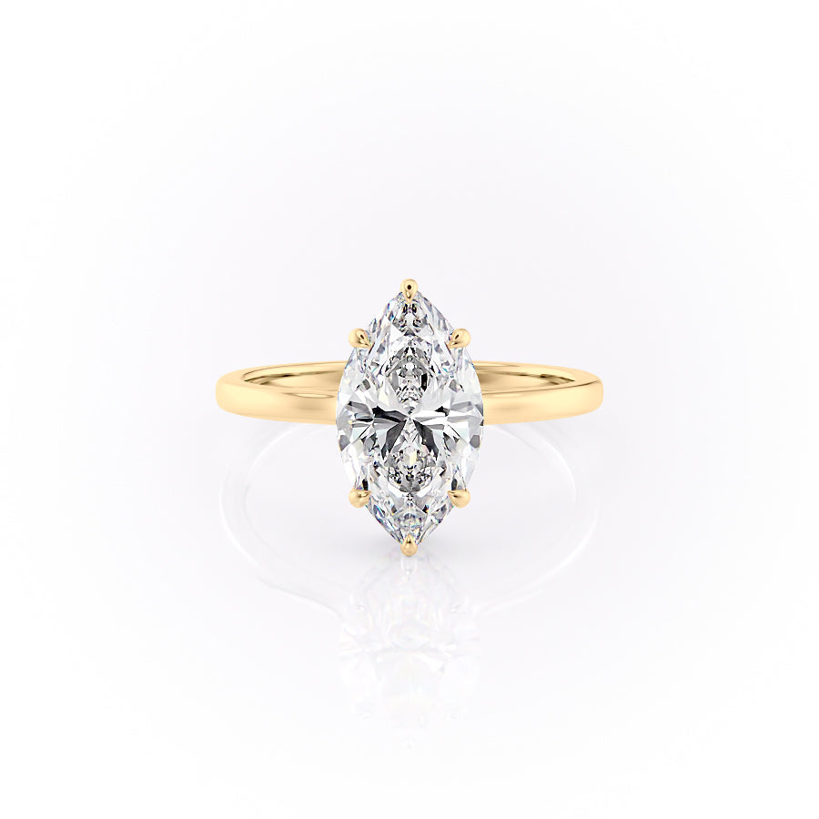 The Aline Set With A 3.5 Carat Marquise Moissanite