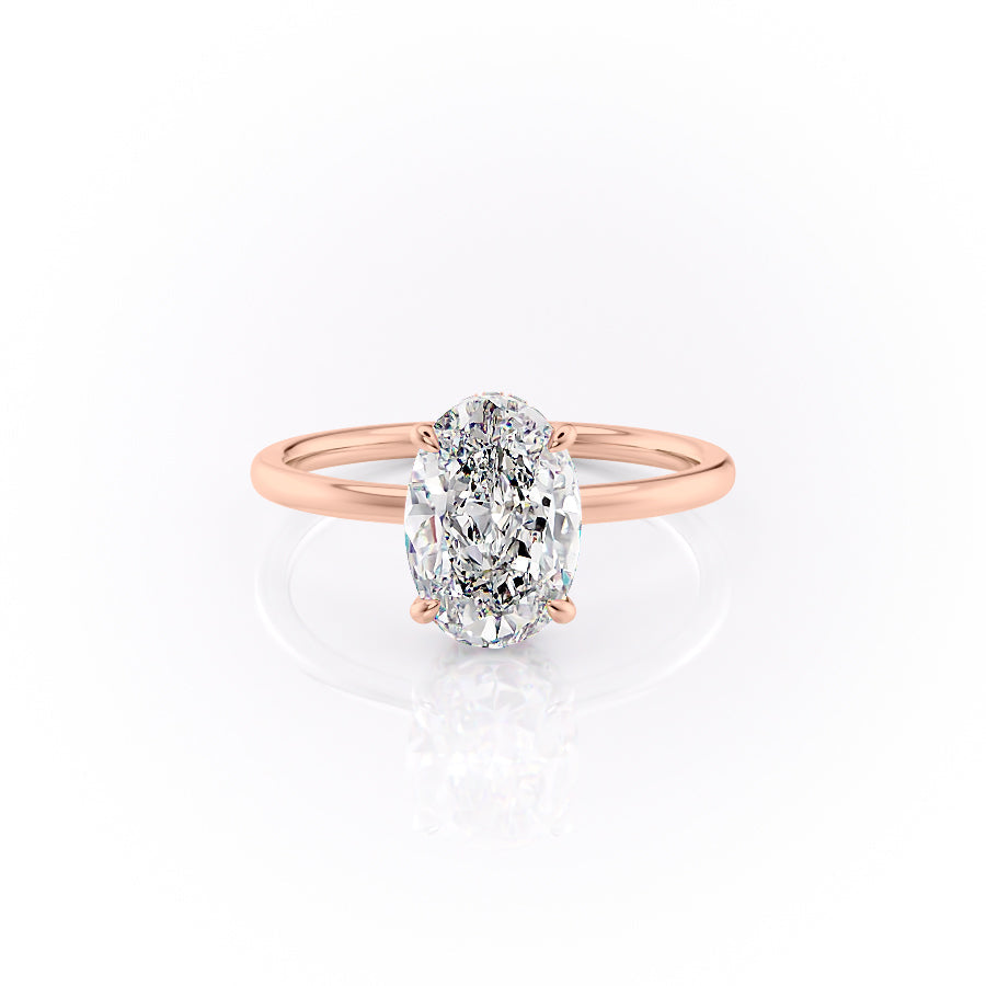 The Aline Set With A 3.5 Carat Oval Moissanite