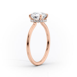 The Aline Set With A 1 Carat Oval Lab Diamond