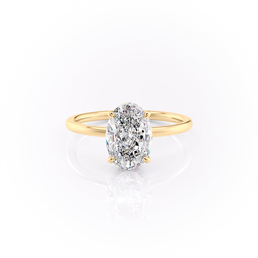 The Aline Set With A 3.5 Carat Oval Moissanite