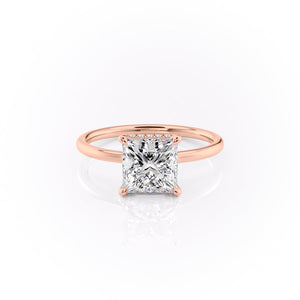 The Aline Set With A 3 Carat Princess Lab Diamond
