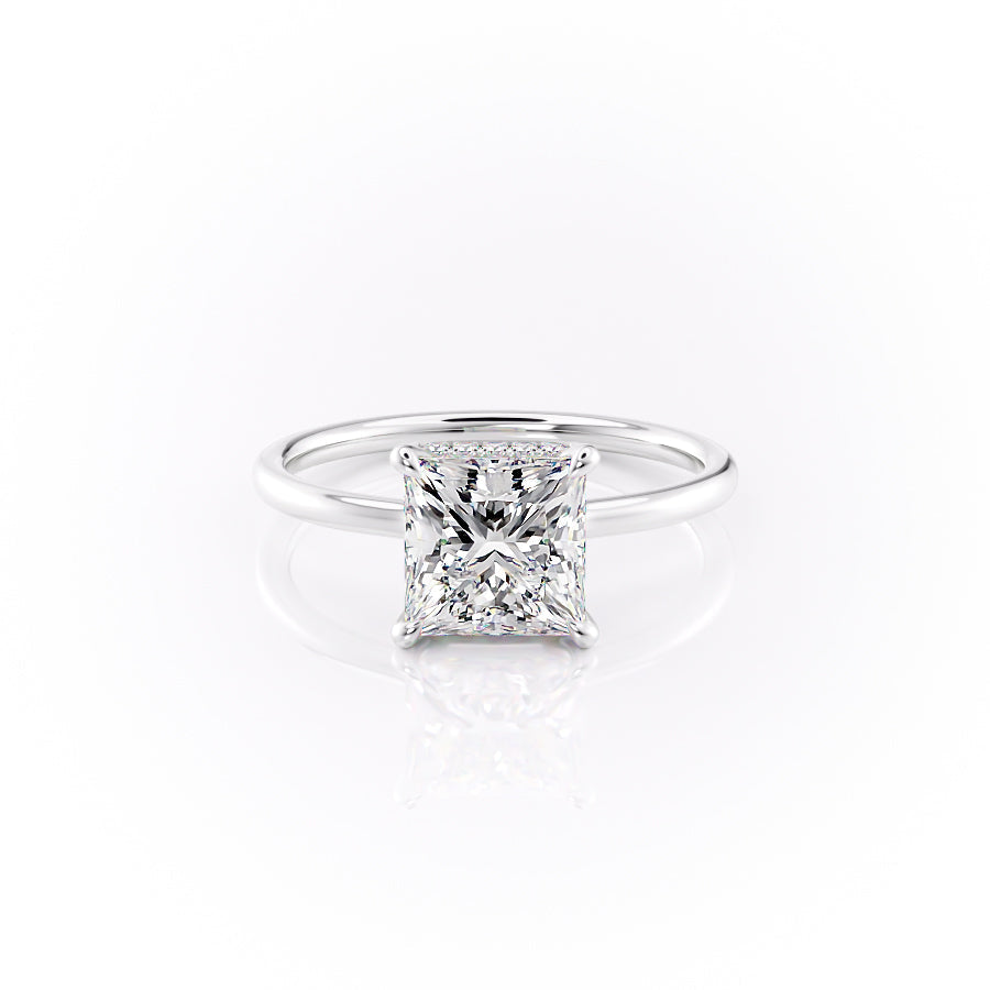 The Aline Set With A 3.5 Carat Princess Moissanite