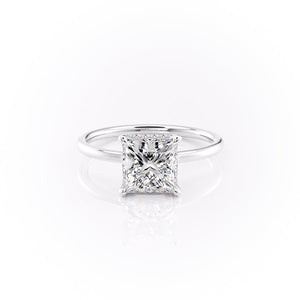 The Aline Set With A 3.5 Carat Princess Moissanite