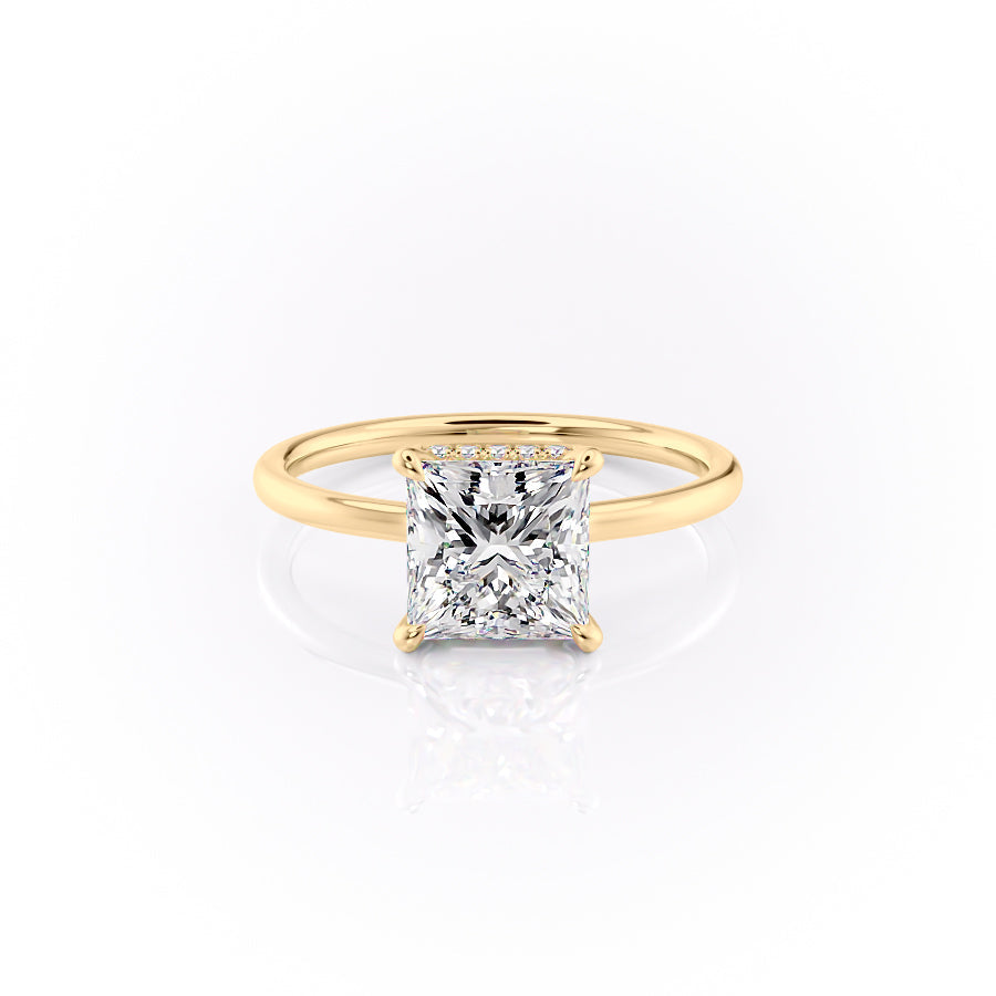 The Aline Set With A 3 Carat Princess Lab Diamond