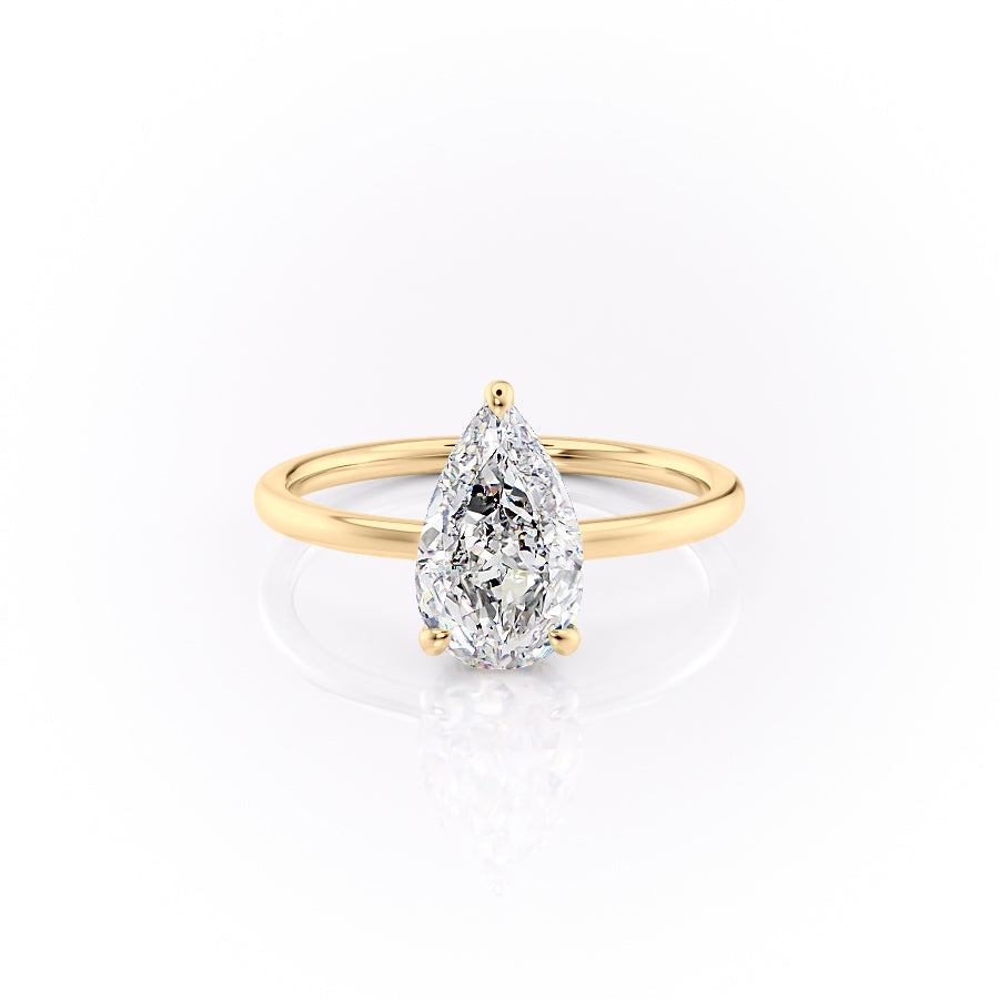 The Aline Set With A 1.5 Carat Pear Lab Diamond