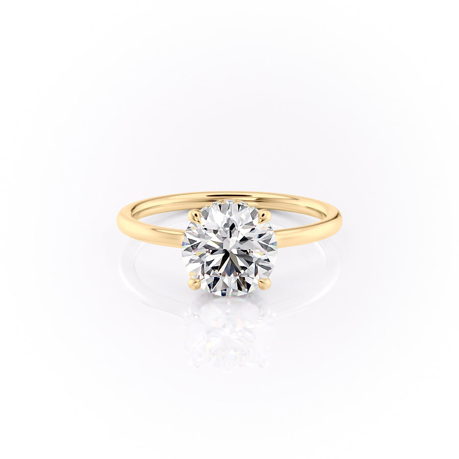 The Aline Set With A 2.5 Carat Round Lab Diamond