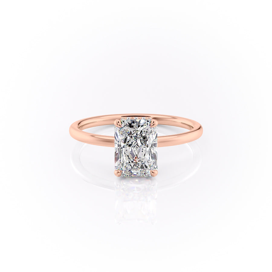 The Aline Set With A 4.5 Carat Radiant Moissanite