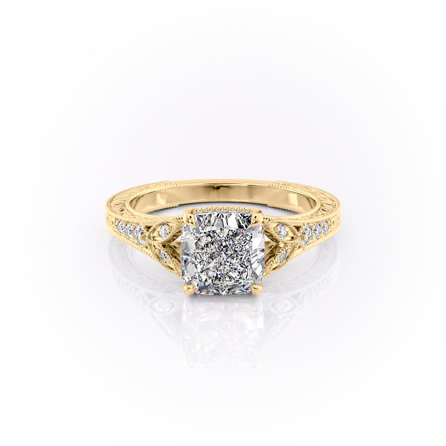 The Violet Set With A 1.5 Carat Cushion Lab Diamond