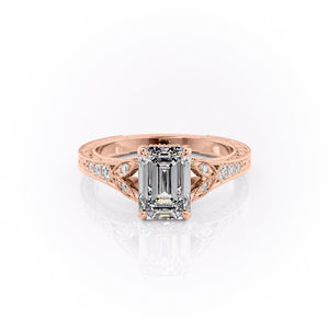 The Violet Set With A 1 Carat Emerald Lab Diamond