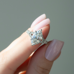 The Violet Set With A 2 Carat Marquise Lab Diamond