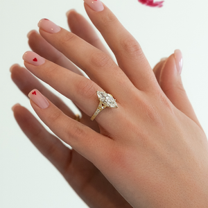 The Violet Set With A 2 Carat Marquise Lab Diamond