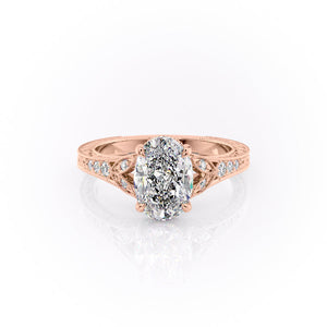 The Violet Set With A 1 Carat Oval Moissanite