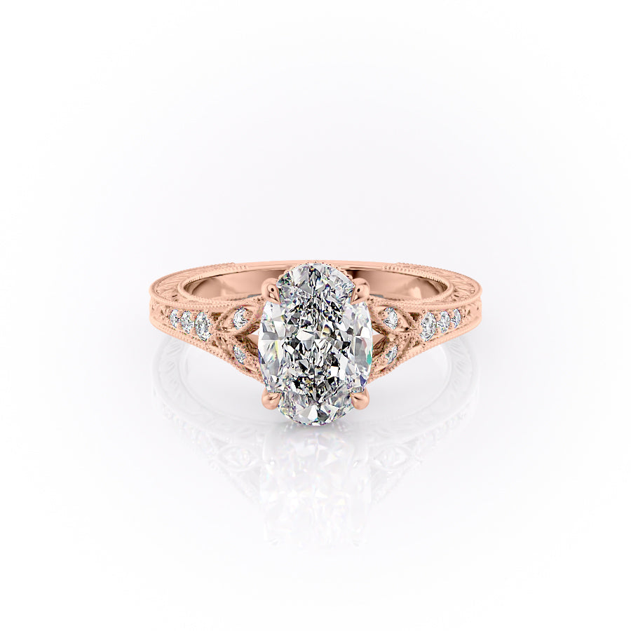The Violet Set With A 1.5 Carat Oval Lab Diamond