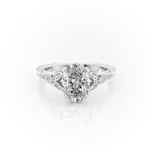 The Violet Set With A 1 Carat Oval Lab Diamond