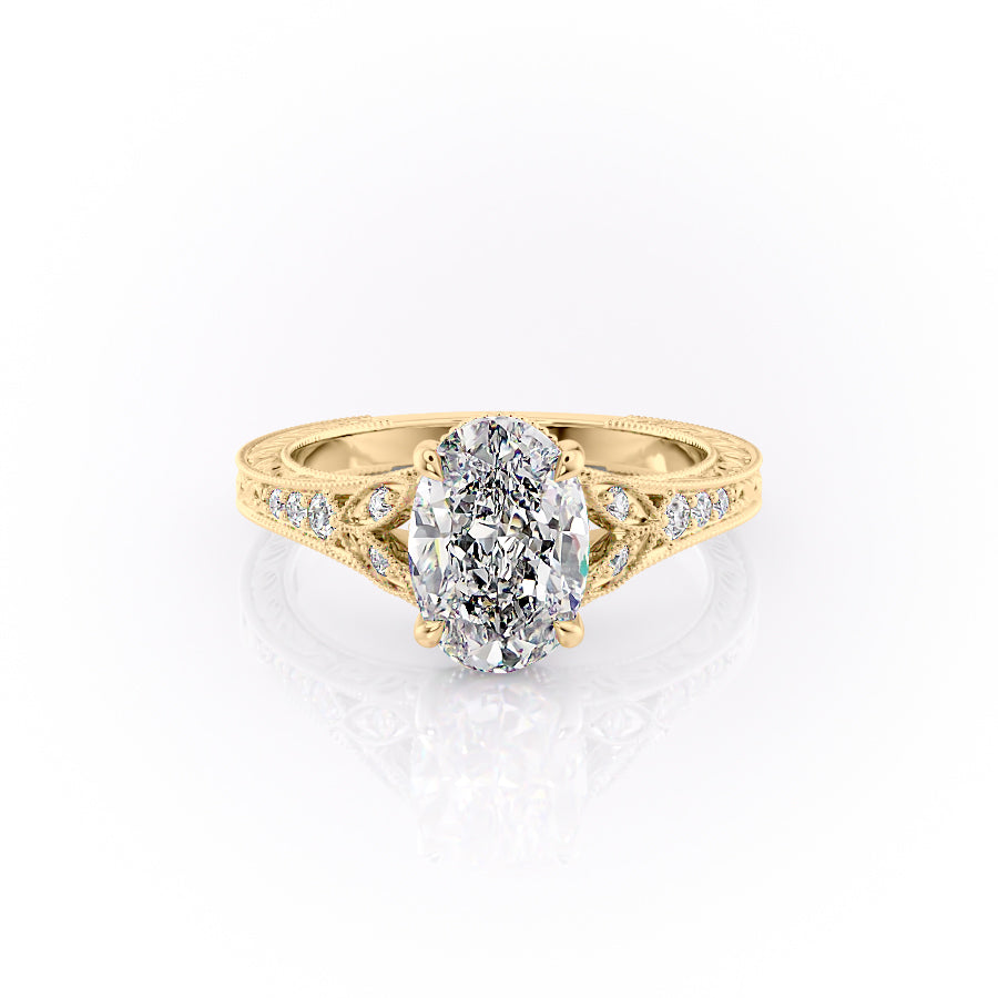 The Violet Set With A 1.5 Carat Oval Lab Diamond