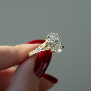 The Violet Set With A 3 Carat Oval Lab Diamond