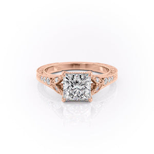 The Violet Set With A 5 Carat Princess Moissanite