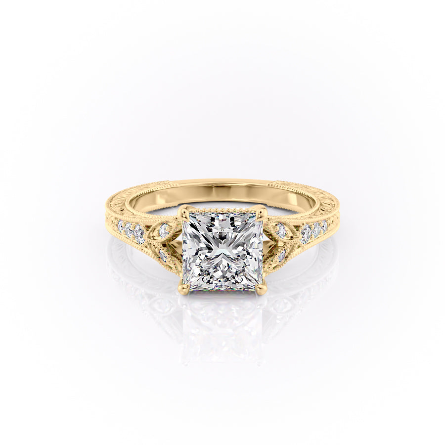 The Violet Set With A 1.5 Carat Princess Lab Diamond