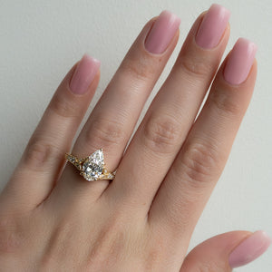The Violet Set With A 2 Carat Pear Lab Diamond