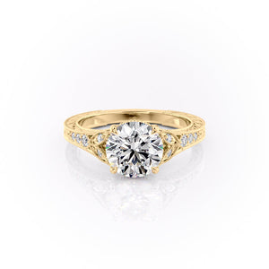 The Violet Set With A 1 Carat Round Moissanite