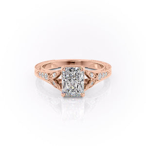 The Violet Set With A 3 Carat Radiant Lab Diamond