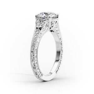The Violet Set With A 2 Carat Radiant Lab Diamond