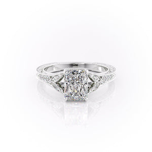 The Violet Set With A 1.5 Carat Radiant Lab Diamond