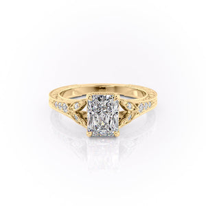 The Violet Set With A 2.5 Carat Radiant Lab Diamond