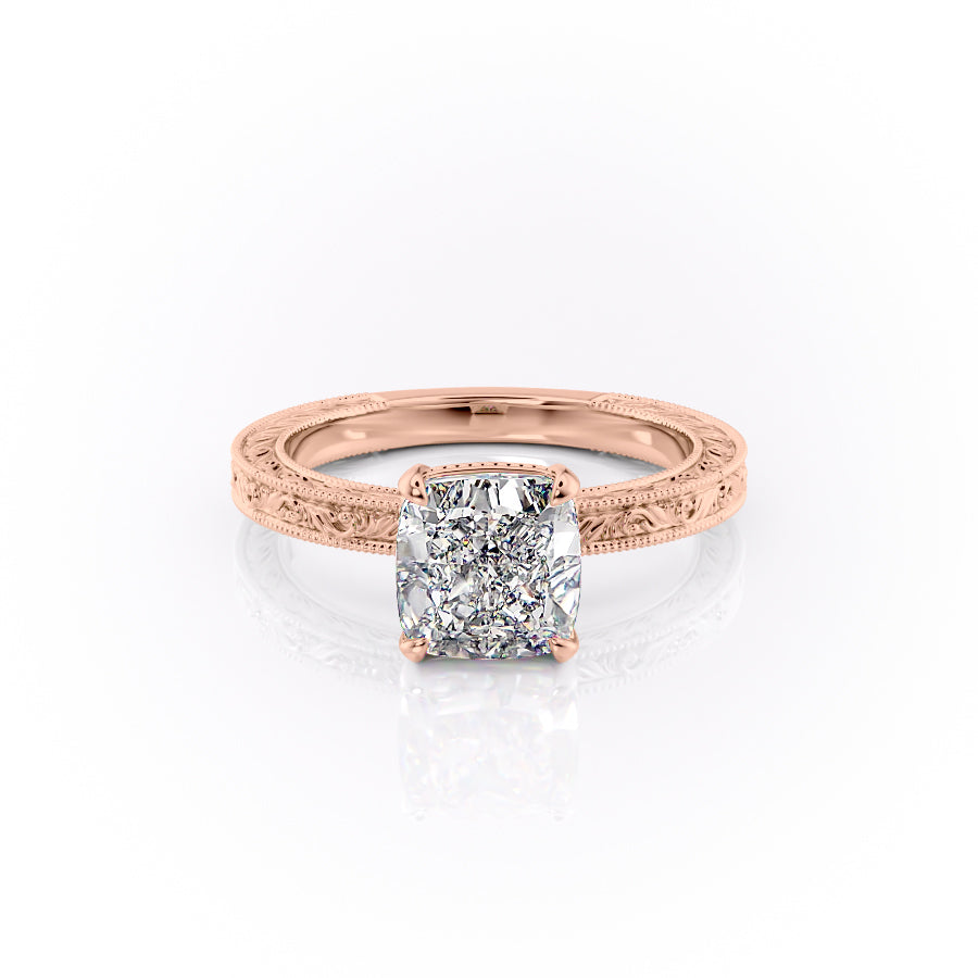 The Sierra Set With A 2 Carat Cushion Lab Diamond