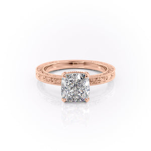 The Sierra Set With A 1.5 Carat Cushion Moissanite