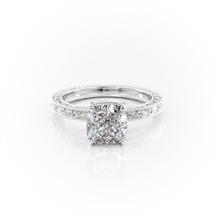 The Sierra Set With A 1.5 Carat Cushion Lab Diamond