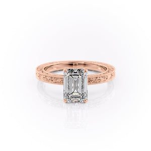 The Sierra Set With A 4.5 Carat Emerald Moissanite