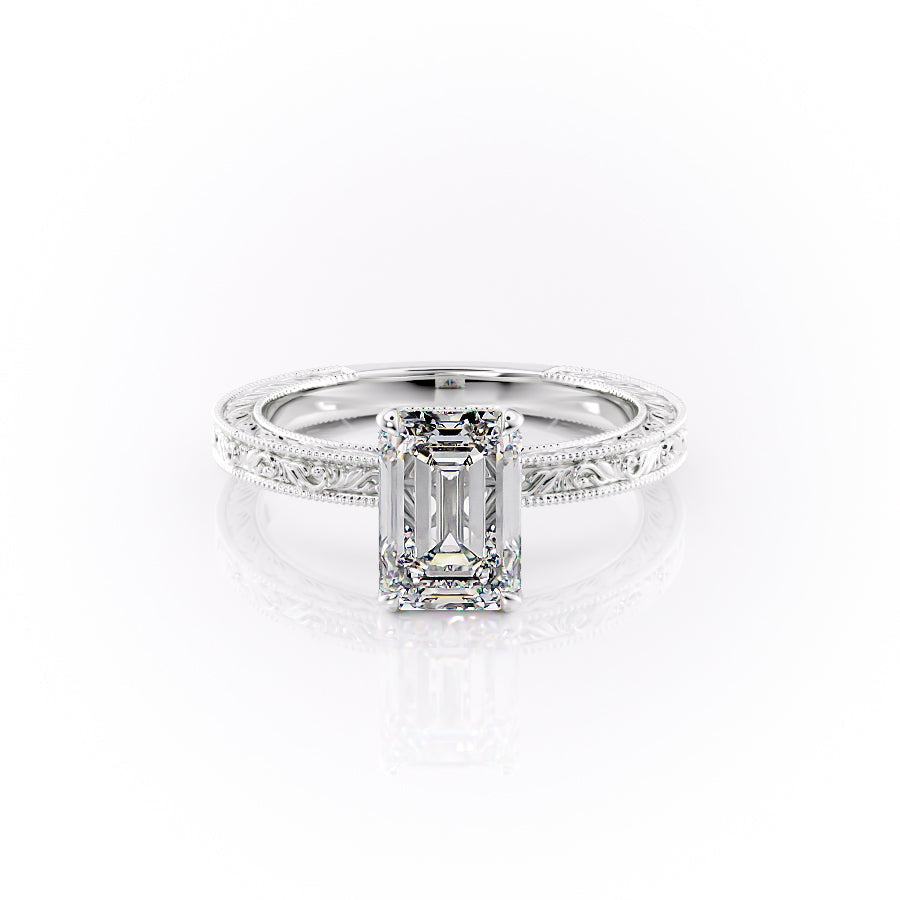 The Sierra Set With A Emerald Moissanite