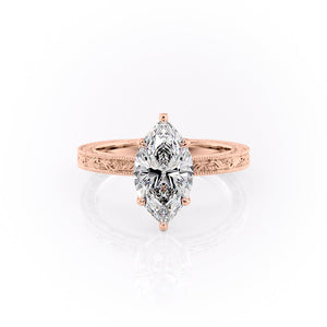 The Sierra Set With A 2.5 Carat Marquise Lab Diamond