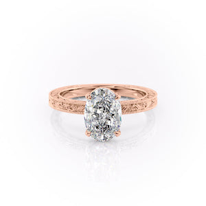 The Sierra Set With A 3 Carat Oval Lab Diamond