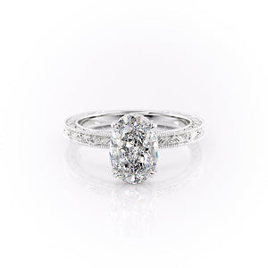 The Sierra Set With A 3.5 Carat Oval Moissanite