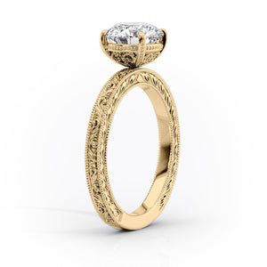 The Sierra Set With A 2 Carat Oval Lab Diamond