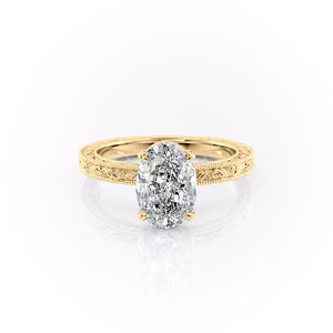 The Sierra Set With A 4.5 Carat Oval Moissanite