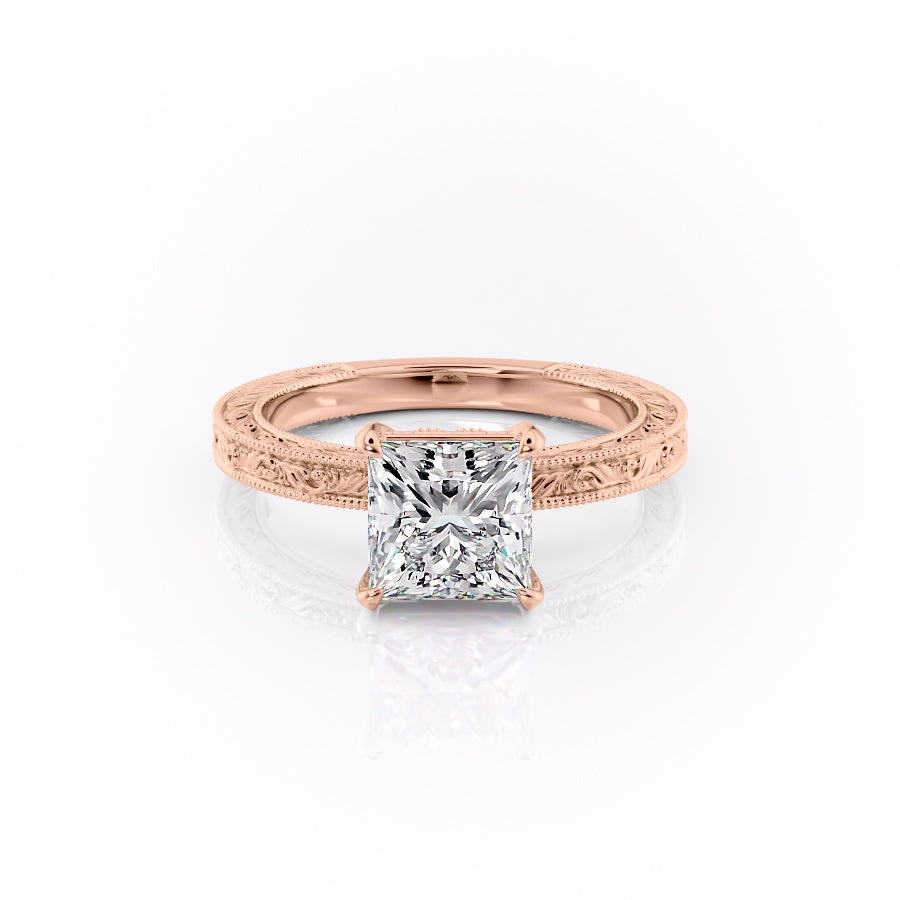 The Sierra Set With A 1 Carat Princess Lab Diamond