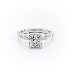 The Sierra Set With A 1.5 Carat Princess Moissanite