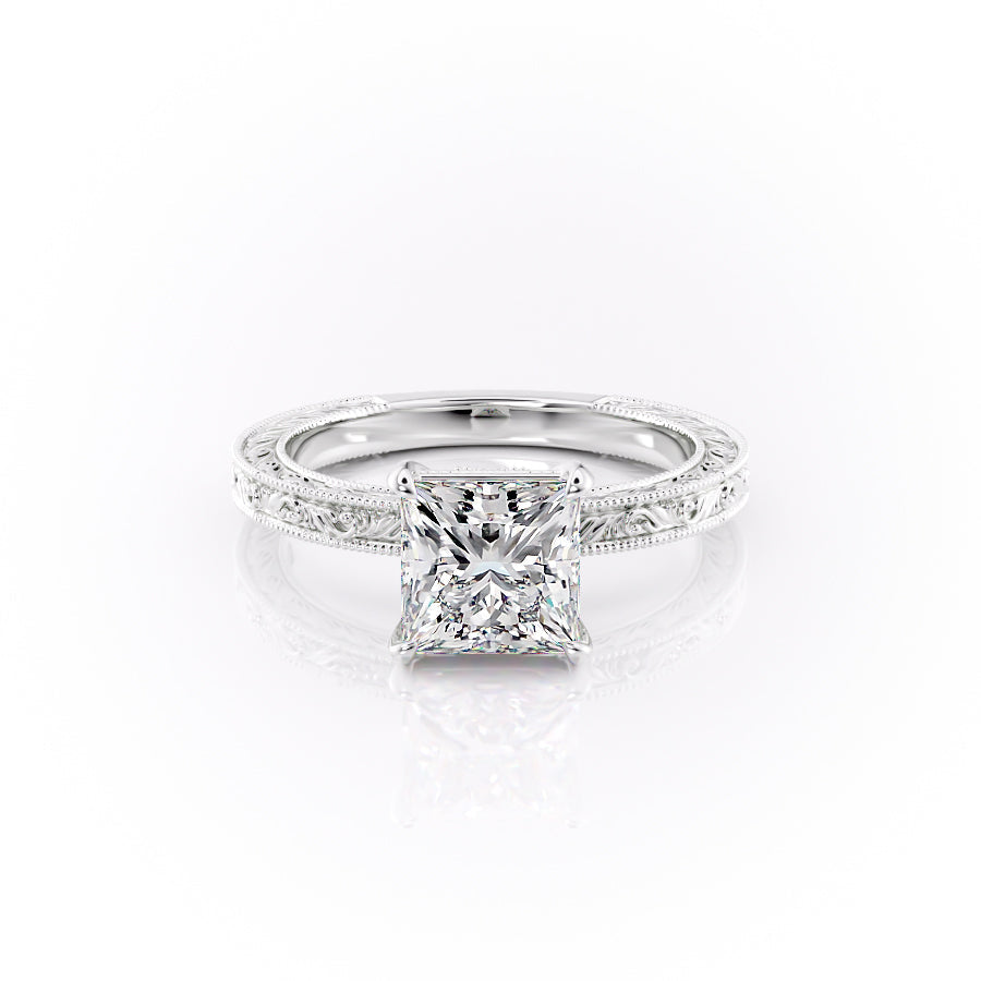 The Sierra Set With A Princess Moissanite