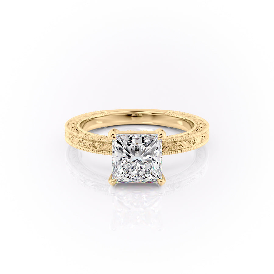 The Sierra Set With A 1 Carat Princess Lab Diamond