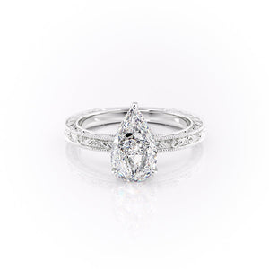 The Sierra Set With A 3 Carat Pear Lab Diamond