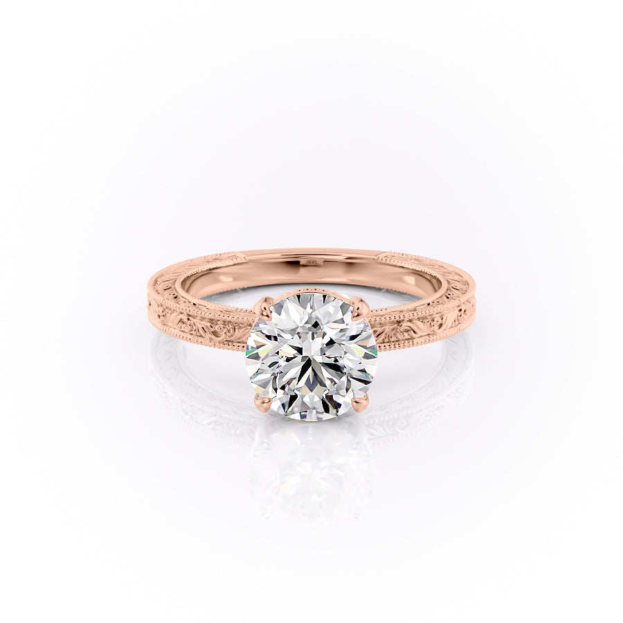 The Sierra Set With A 2.5 Carat Round Lab Diamond