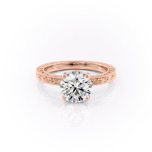 The Sierra Set With A 2.5 Carat Round Lab Diamond